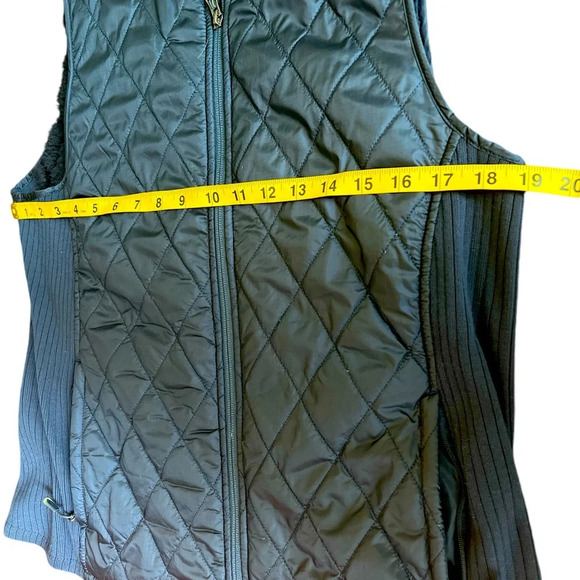 L.L. Bean Quilted Vest Women’s Medium Navy Blue Zip Front - Picture 5 of 7